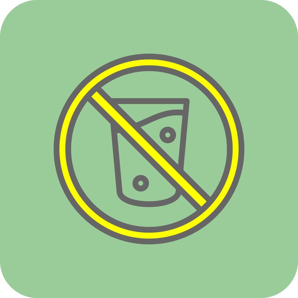 No Drink Vector Icon Design