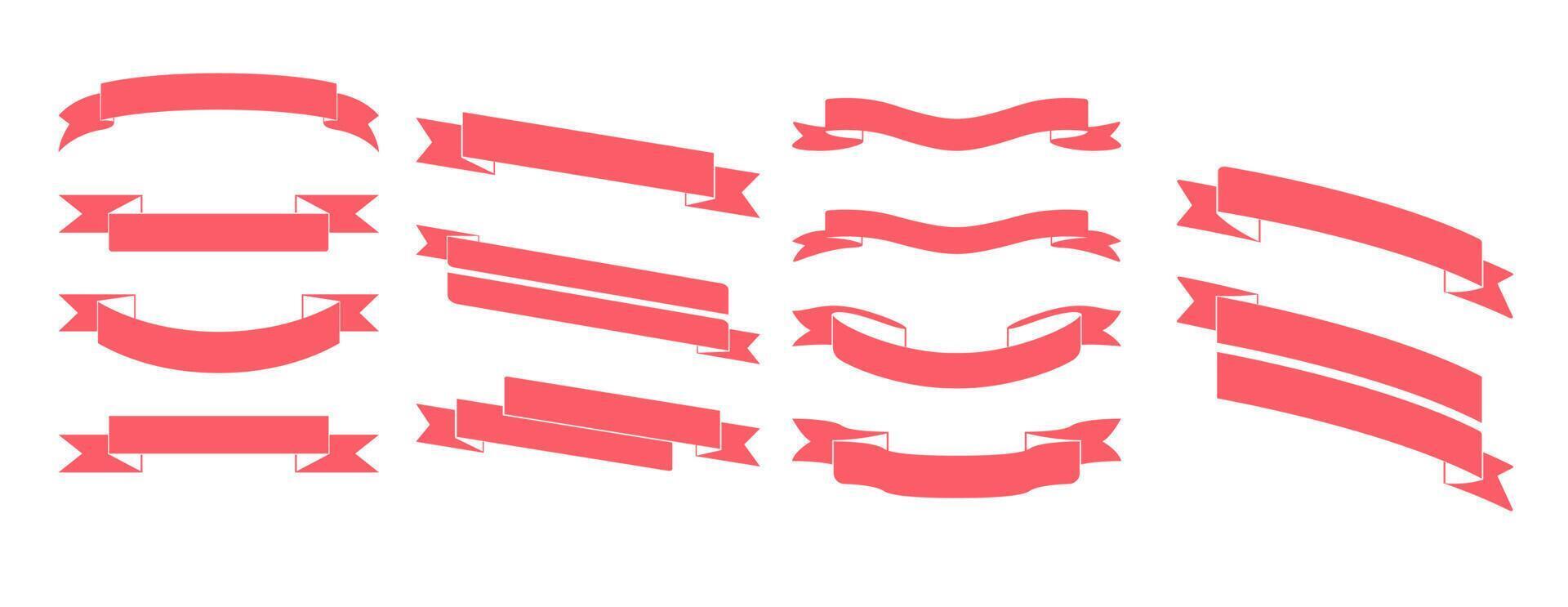 Set vector flat ribbons collection 21330199 Vector Art at Vecteezy
