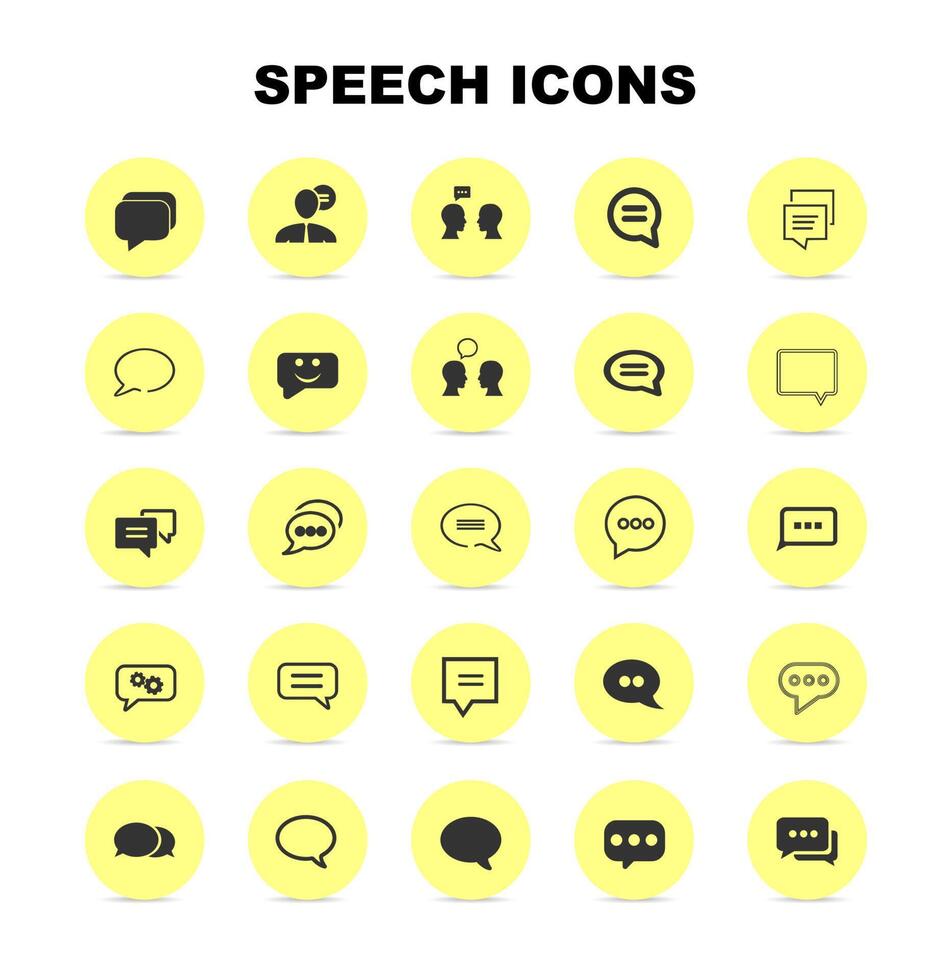 set vector speech bubble icons