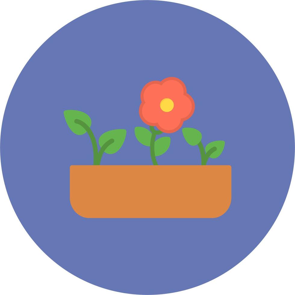 Potted flower vector icon