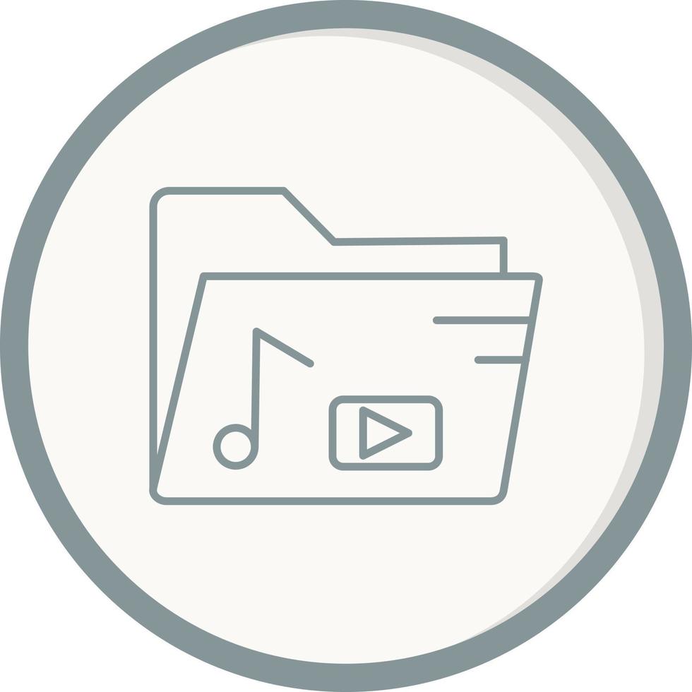 Audio folder vector icon