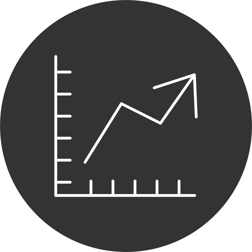 Line graph vector icon