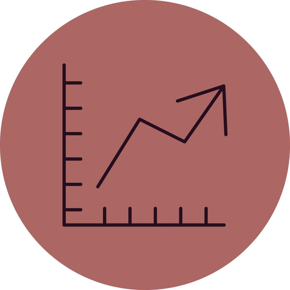 Line graph vector icon