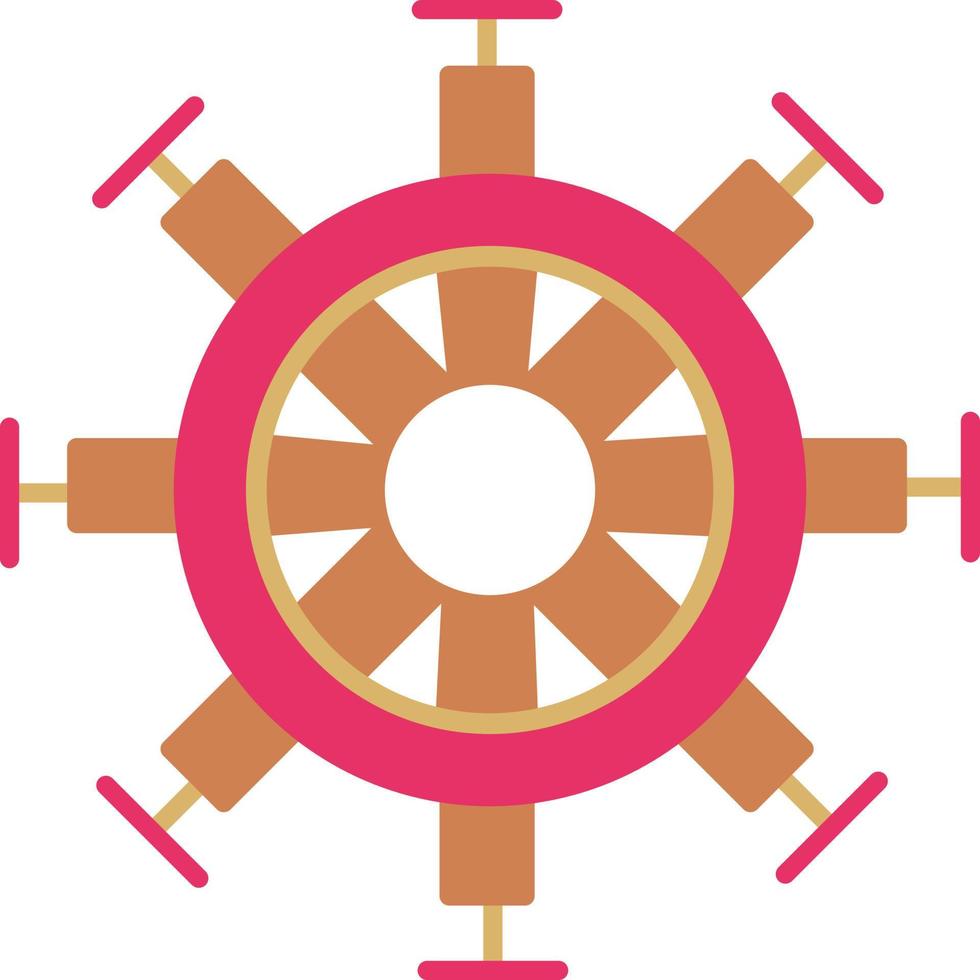 Ship helm vector icon
