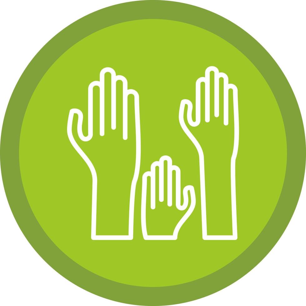 Hands Up Vector Icon Design