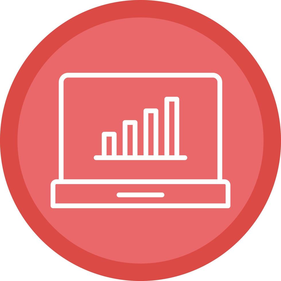 Online Bar Chart Vector Icon Design