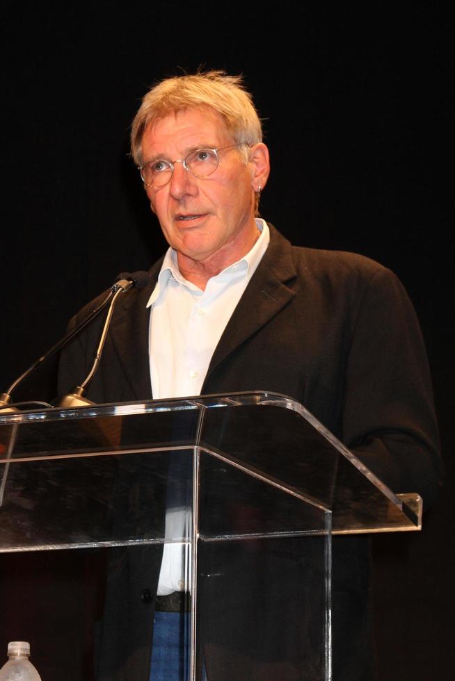 Harrison Fordat the EAA Press Conference to Introduce New Chairmen of the EAA Young Eagles ProgramSanta Monica AirportSanta Monica CASeptember 29 20092009 photo