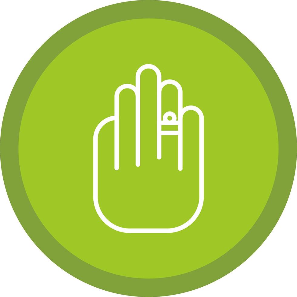 Ring in Hand Vector Icon Design