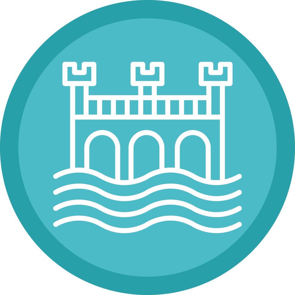 Water Bridge Vector Icon Design