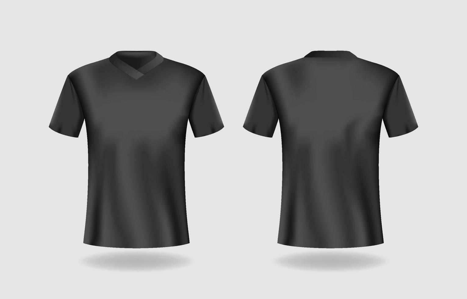 Black T Shirt Realistic Mock Up vector