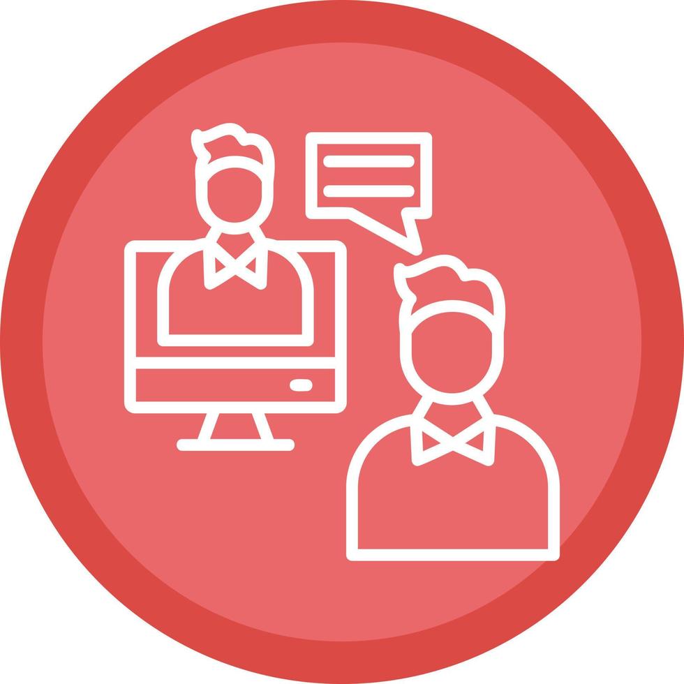 Online Meeting Vector Icon Design