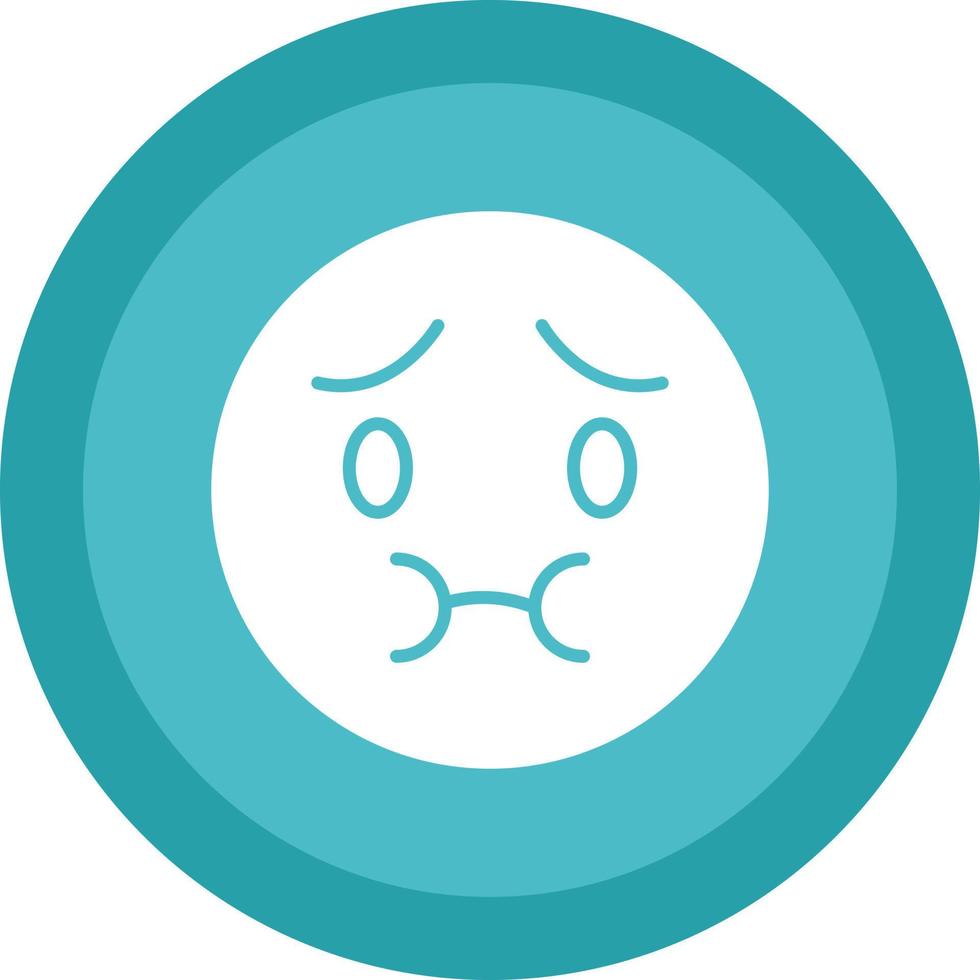Nauseated Face Vector Icon Design