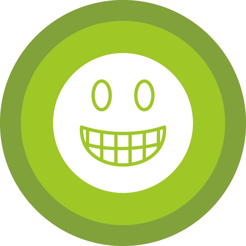 Grinning Face Vector Icon Design