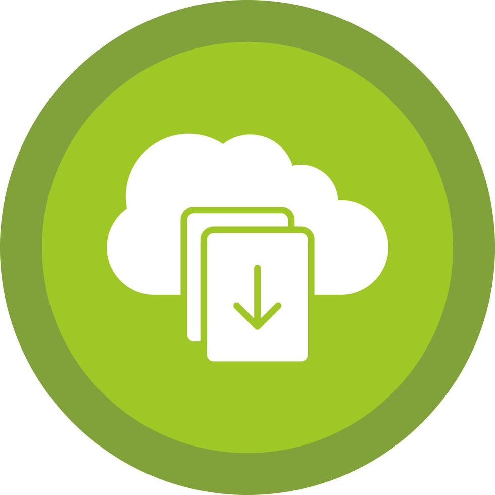 Download File on Cloud Vector Icon Design