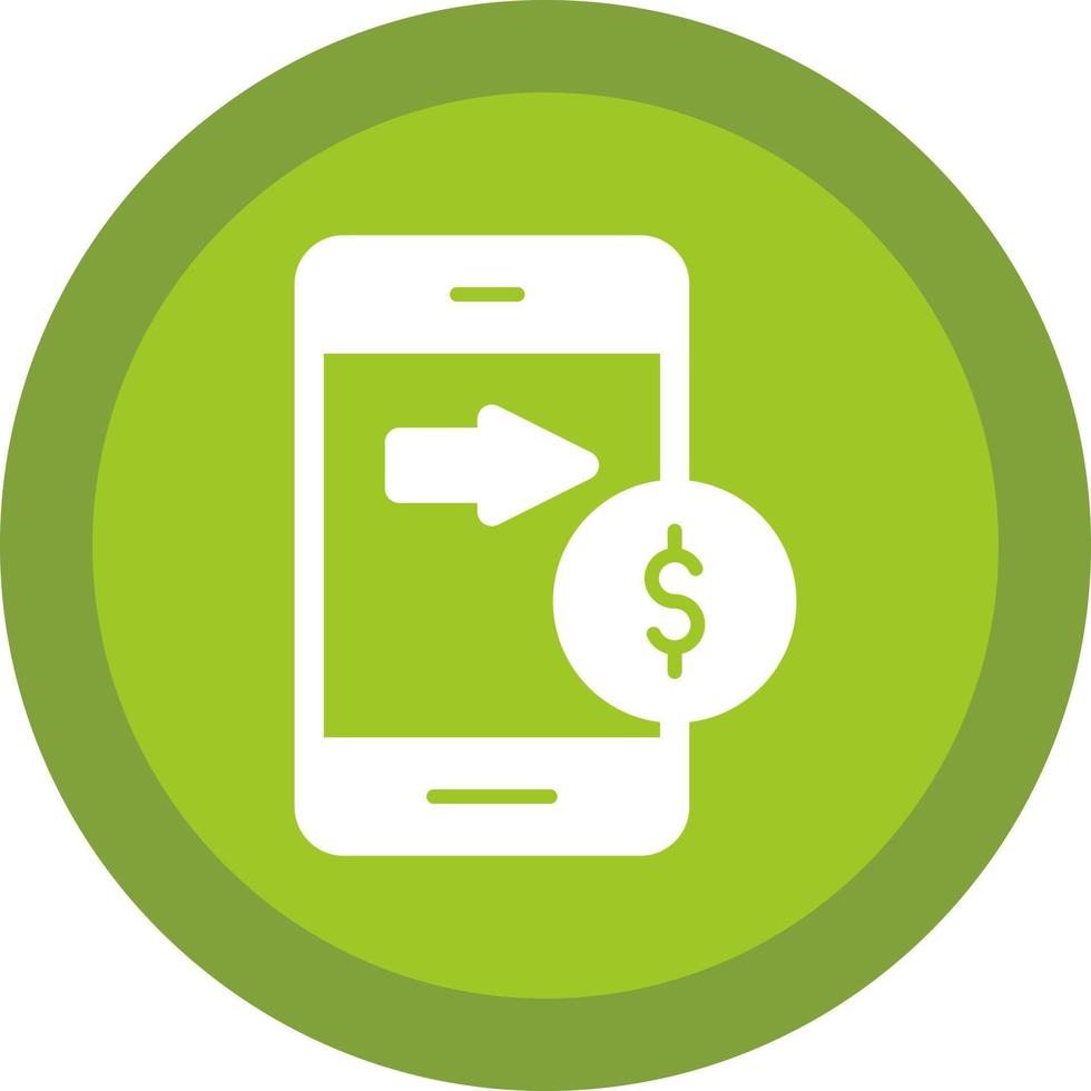 Send Money Mobile Vector Icon Design