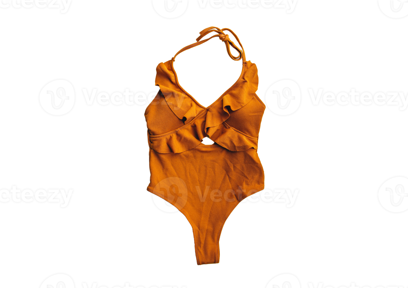 Orange swimwear isolated on a transparent background png