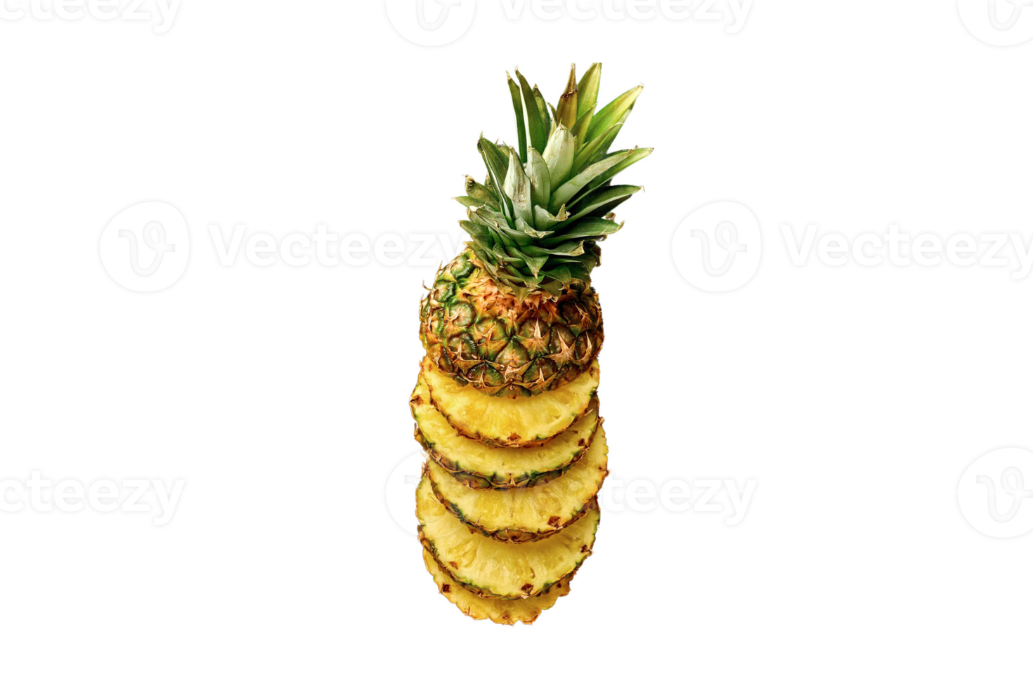 Chopped pineapple isolated on a transparent background png