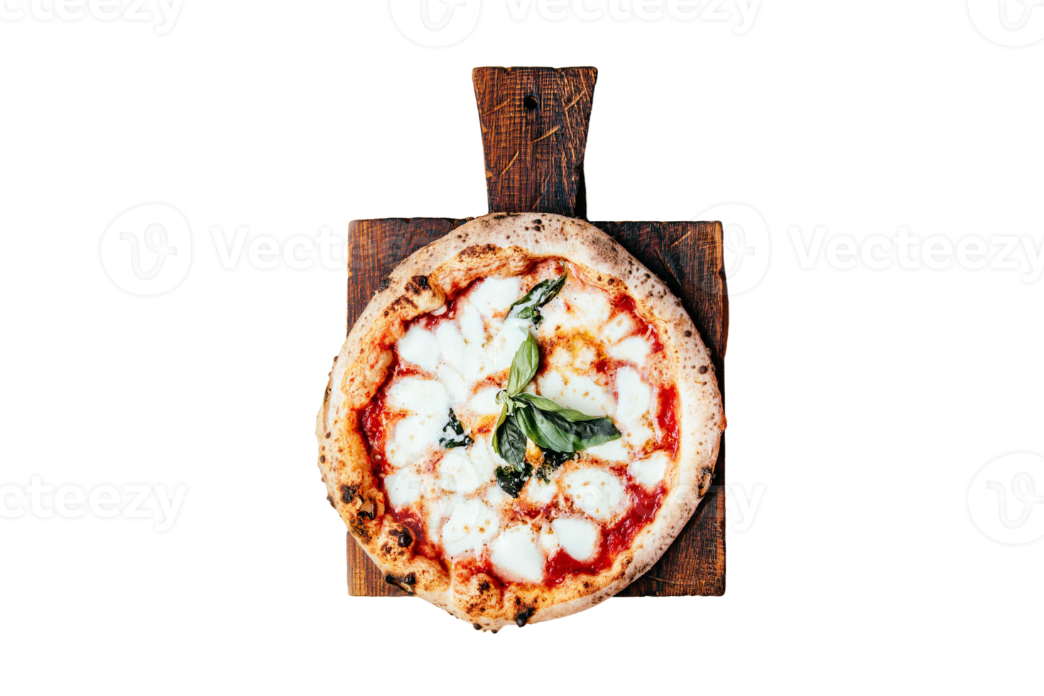 Neapolitan pizza isolated on a transparent background png