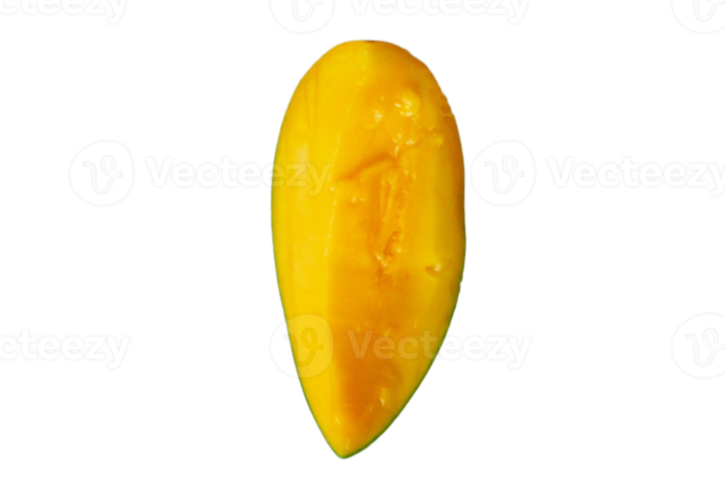 Slice of mango fruit isolated on a transparent background png