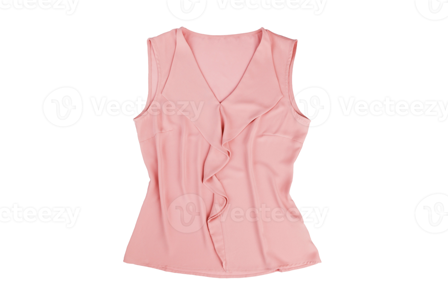 rosado llanura De las mujeres camiseta Bosquejo con frente y espalda puntos  de vista, aislado en transparente fondo, geneaivo ai 24912400 PNG