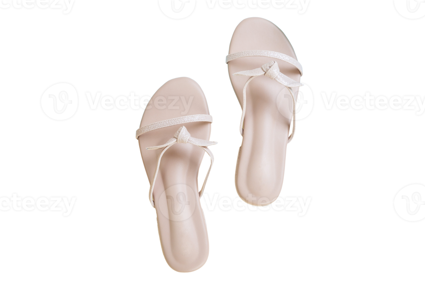 Beige sandals isolated on a transparent background png