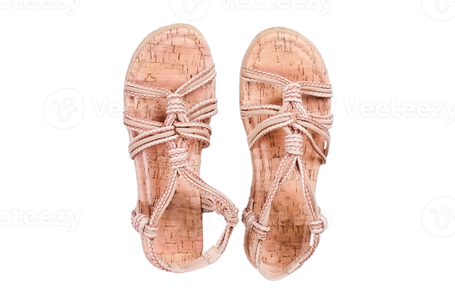Beige sandals isolated on a transparent background png
