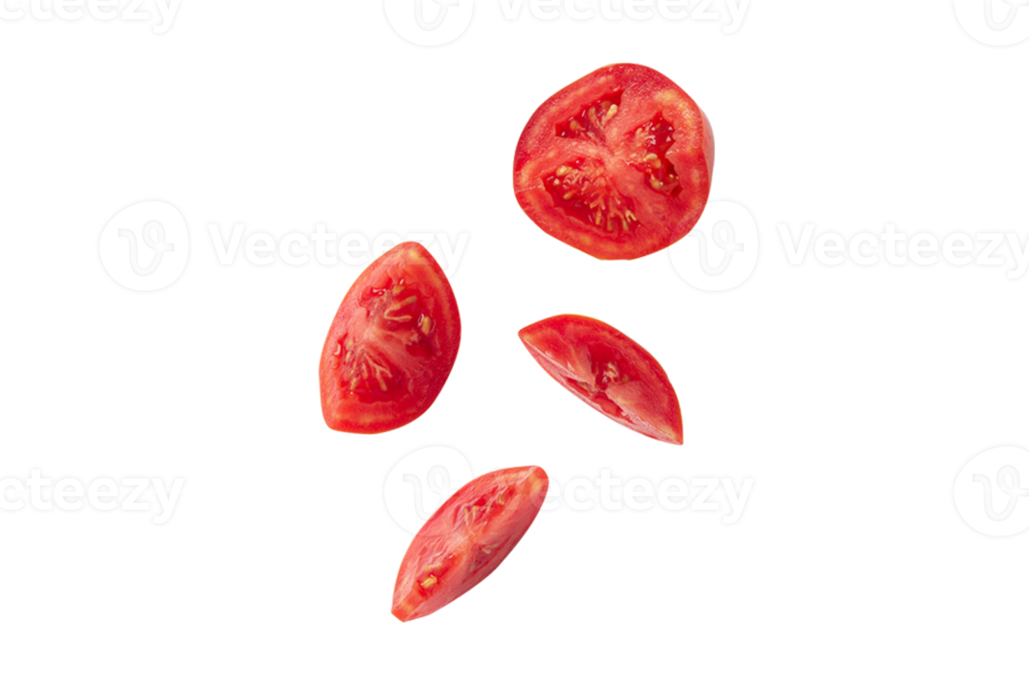 rebanadas de Tomates aislado en un transparente antecedentes png