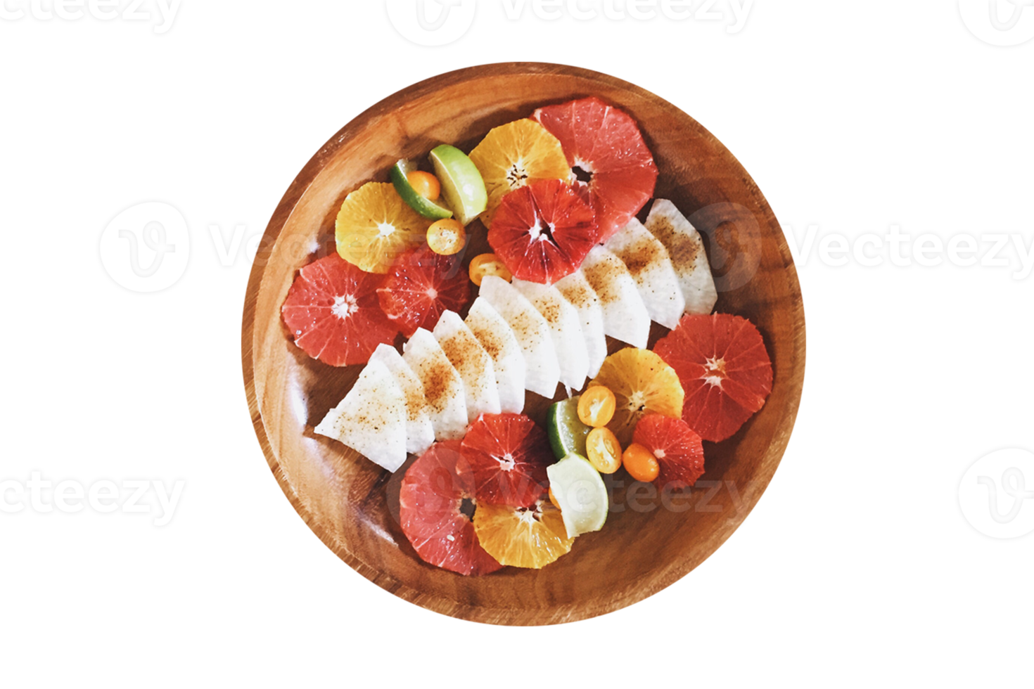 brun skål med frukt blanda isolerat på en transparent bakgrund png