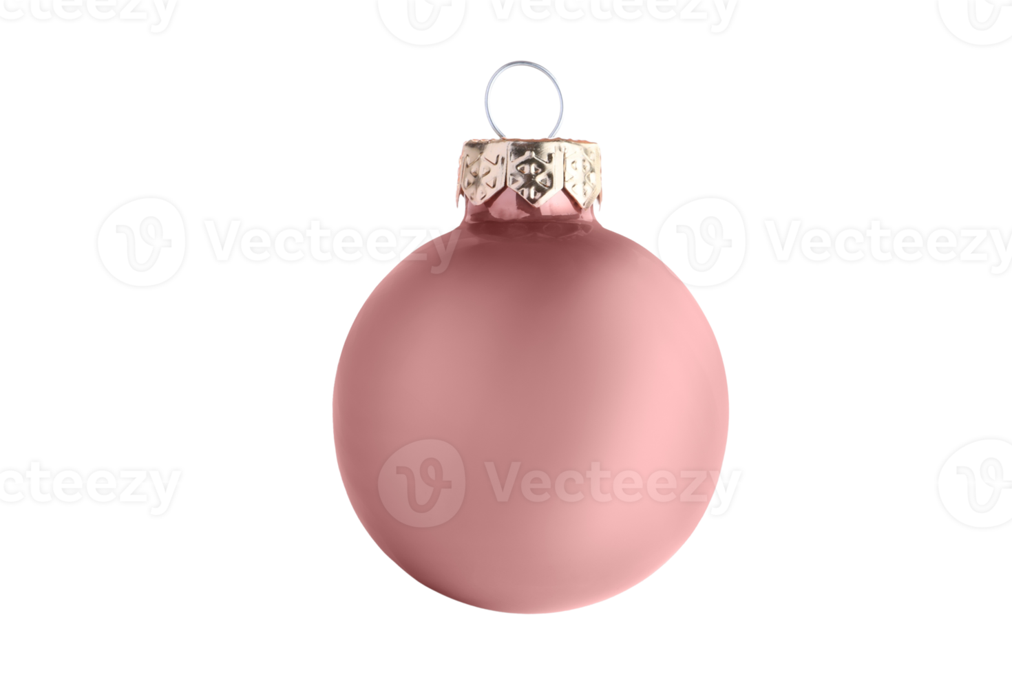 boule de noël rose isolée sur fond transparent png