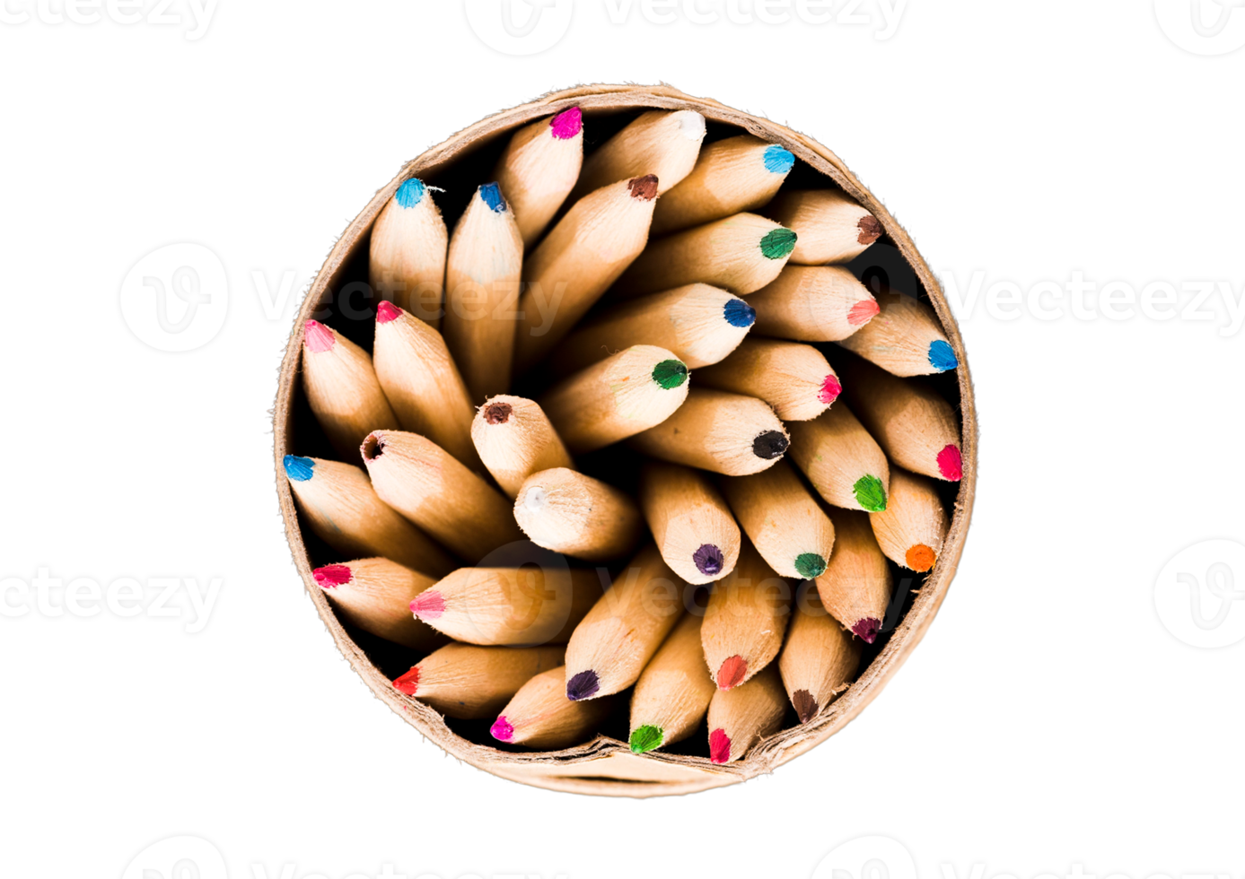 Colored pencils isolated on a transparent background png