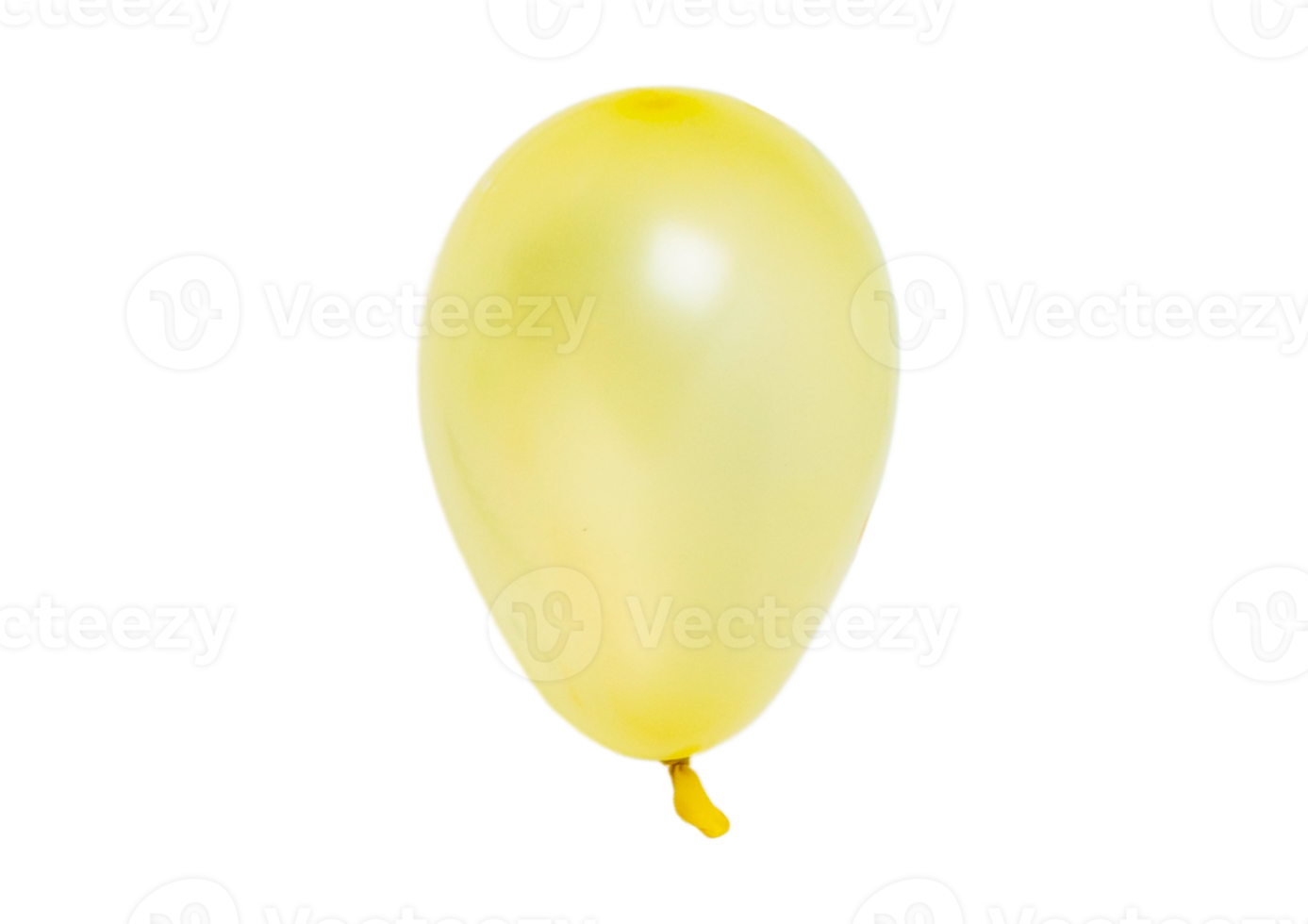 Yellow balloons isolated on a transparent background png