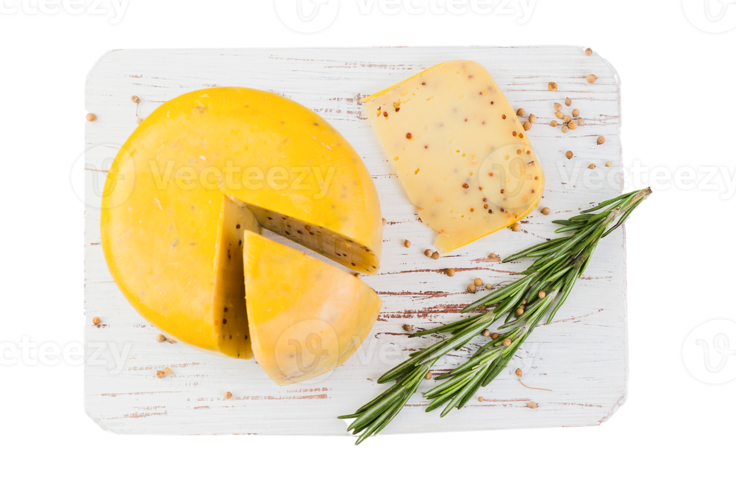 Table with cheese isolated on a transparent background png