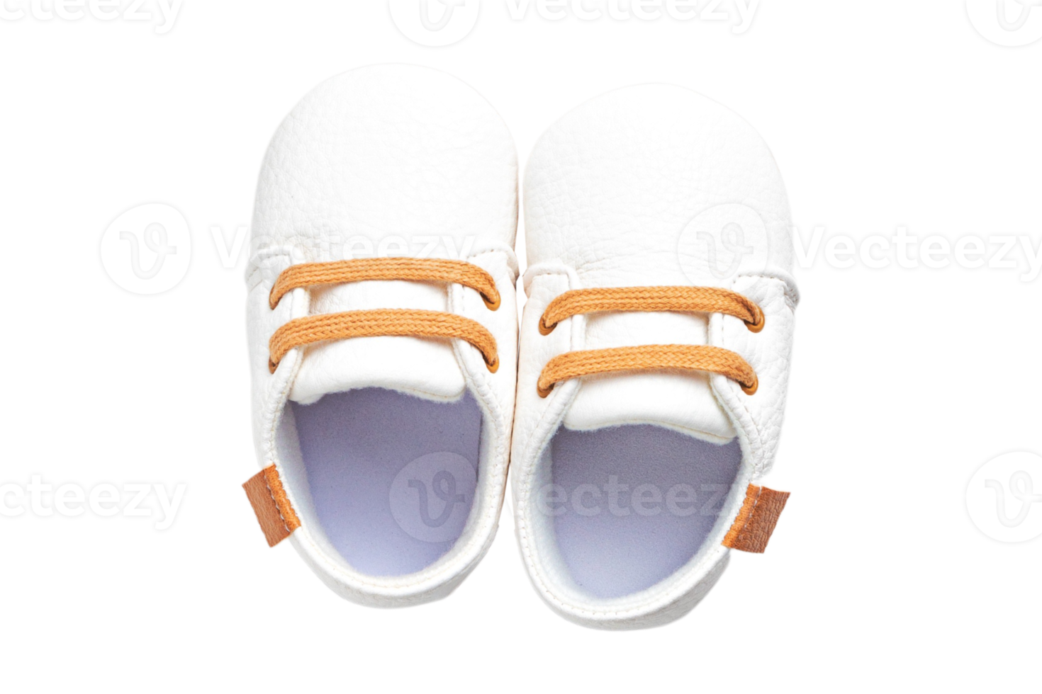 White baby shoes isolated on a transparent background png