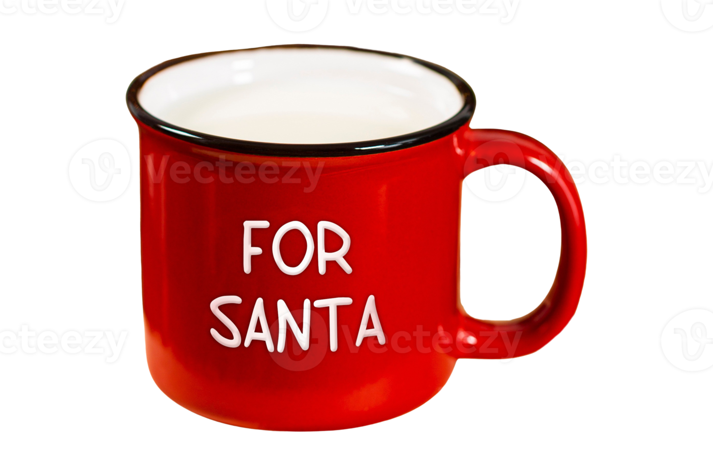 vermelho Natal caneca isolado em uma transparente fundo png