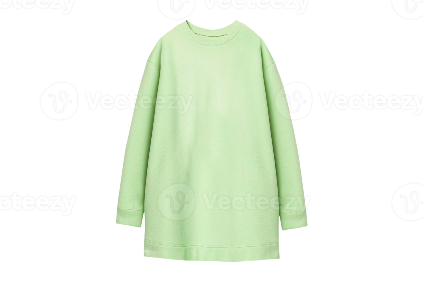 Green t-shirt isolated on a transparent background png