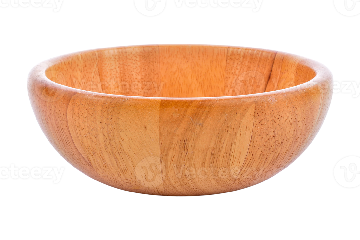 Wooden bowl isolated on a transparent background png