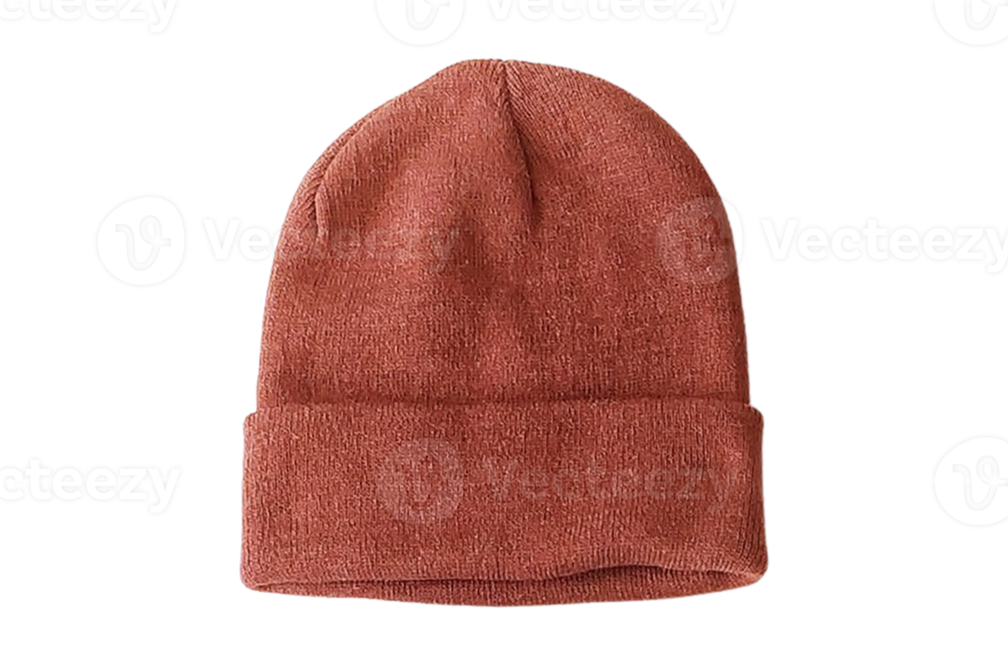 Red beanie hat isolated on a transparent background png