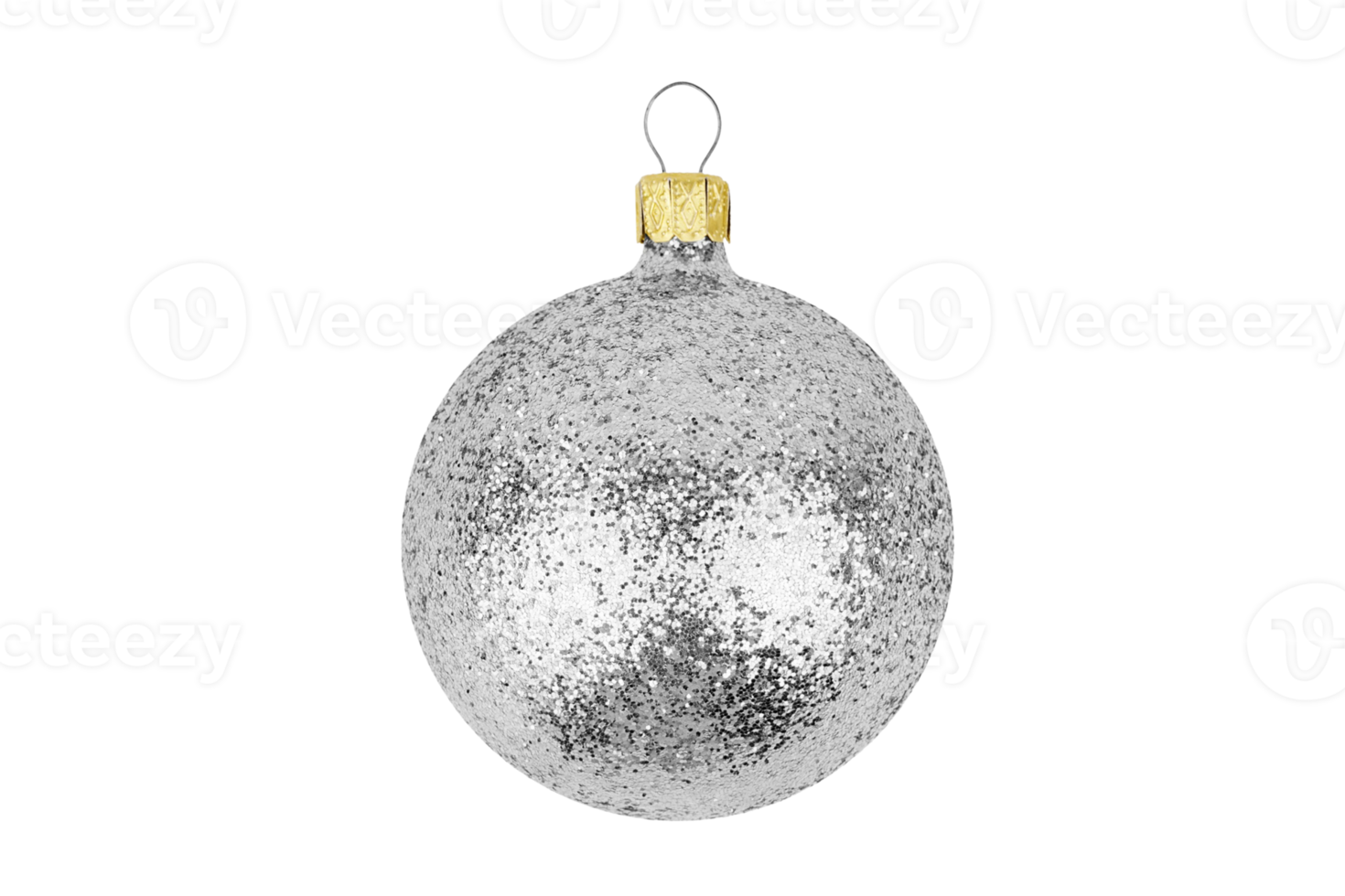 argento Natale palla isolato su un' trasparente sfondo png