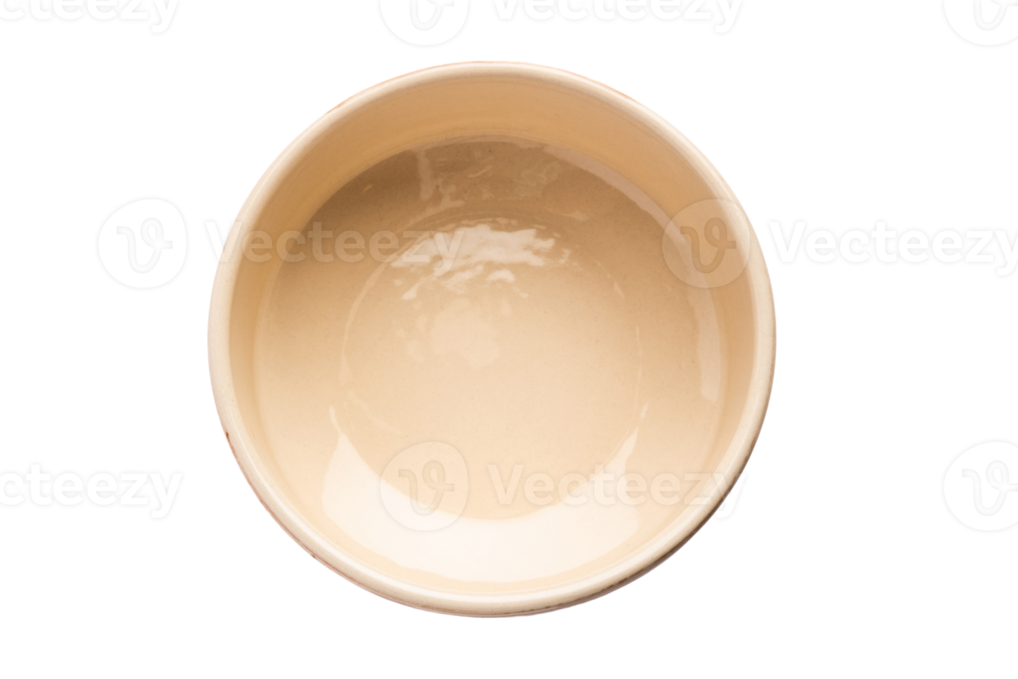 Beige bowl isolated on a transparent background png