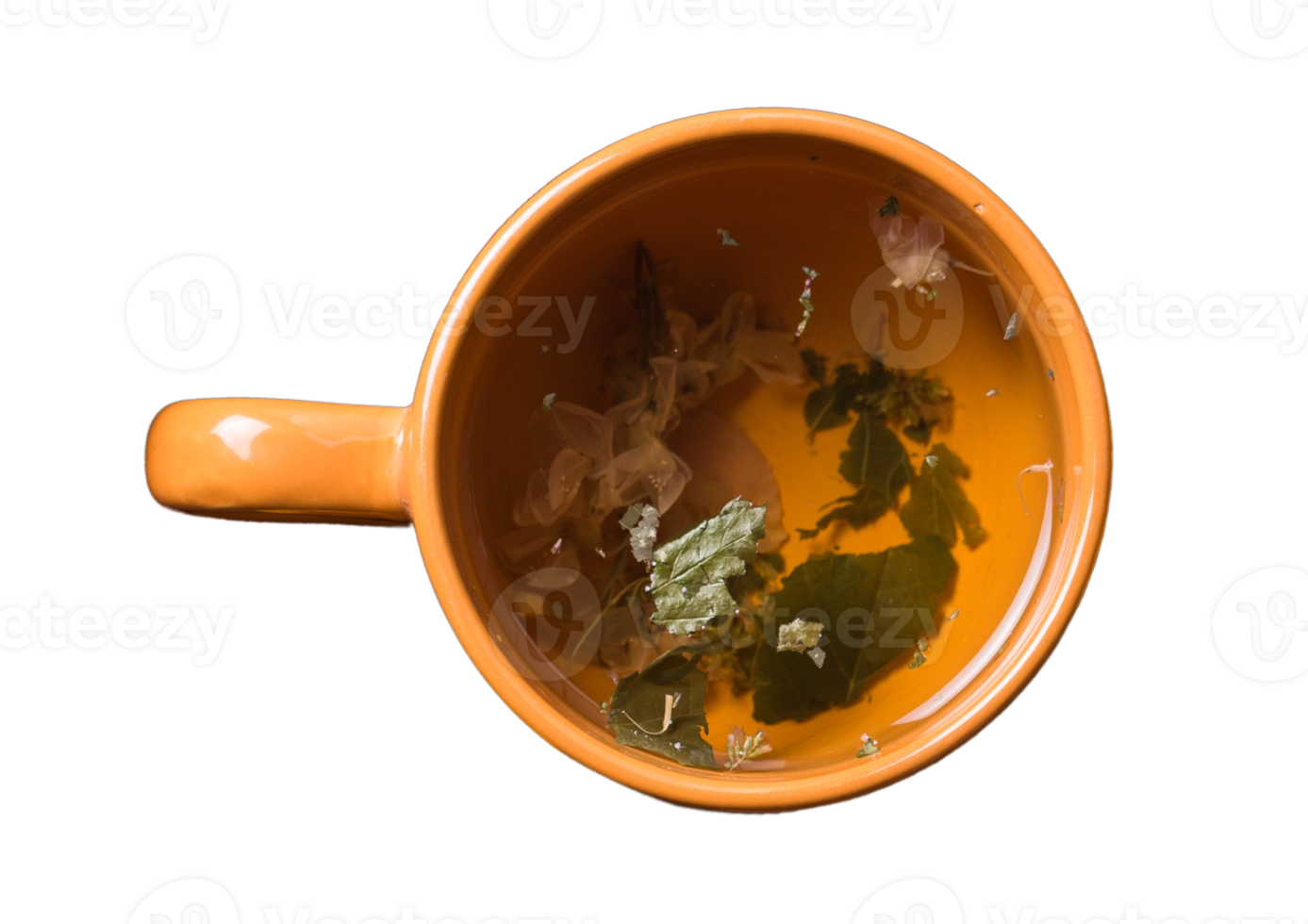 Brown cup of tea isolated on a transparent background png