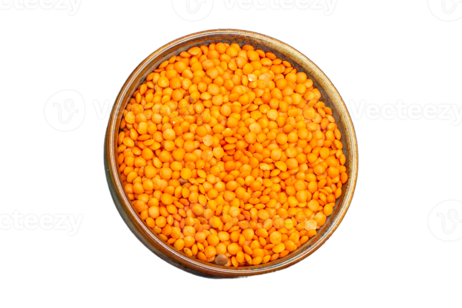 Red lentils isolated on a transparent background png