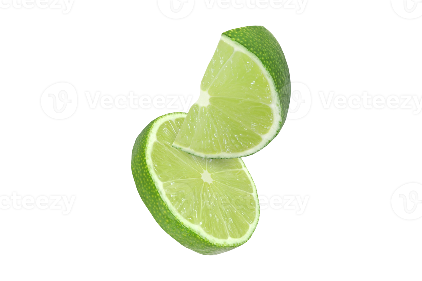 Slices of lemon isolated on a transparent background png