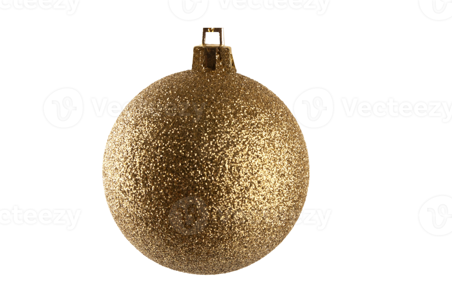 Gold christmas ball isolated on a transparent background png