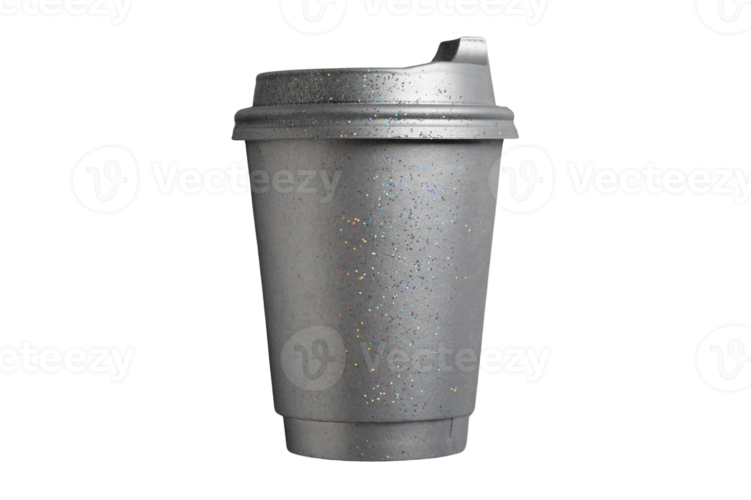 Silber Kaffee Tasse isoliert auf ein transparent Hintergrund png