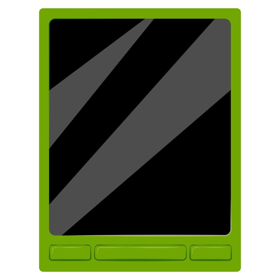 libro electronico verde en blanco vector