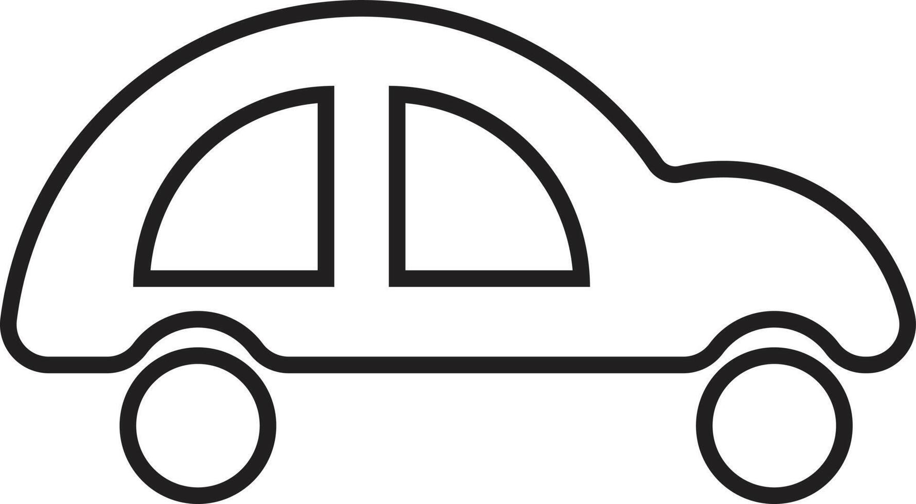 icono de primera línea de coche. símbolo de signo de estilo de esquema simple. auto, vista, deporte, carrera, concepto de transporte. ilustración vectorial aislado sobre fondo blanco. eps 10. vector