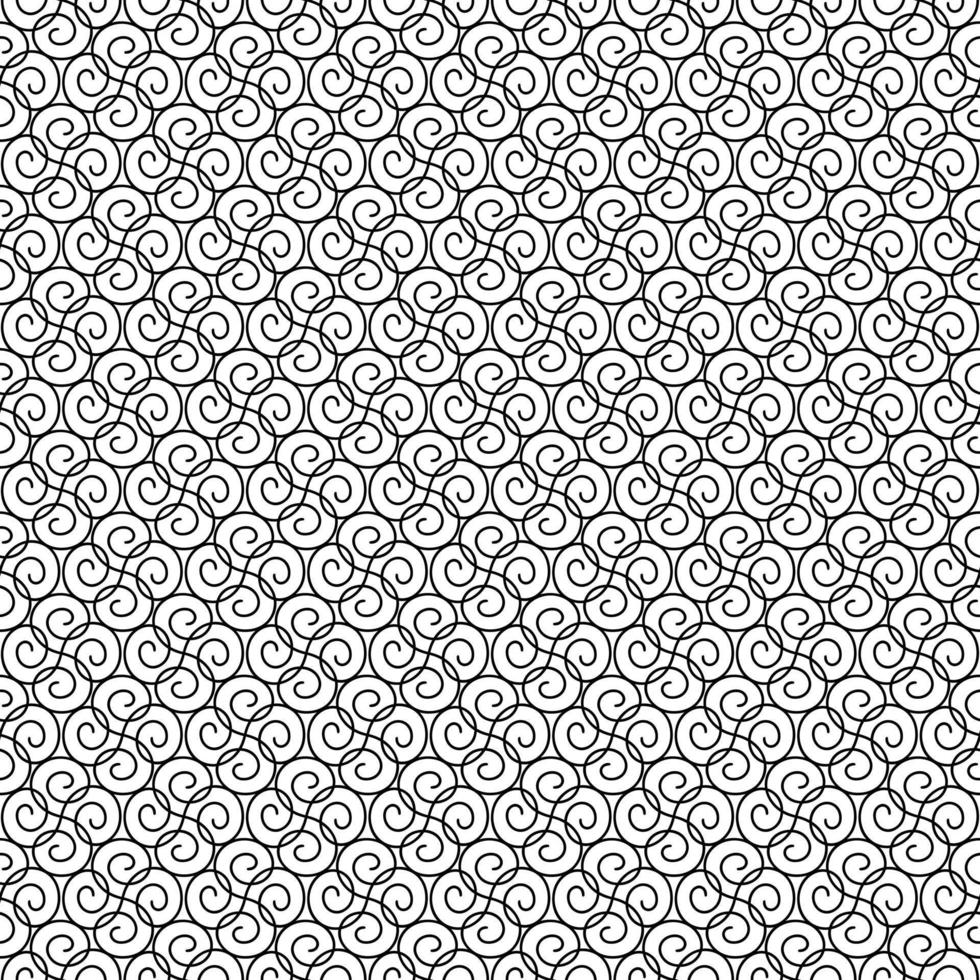 black line seamless scrolled abstract vector patterns