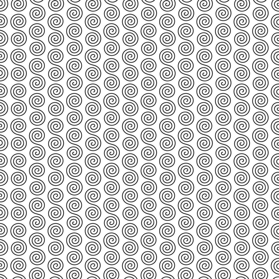 black white simple vertical scroll geometric seamless vector pattern