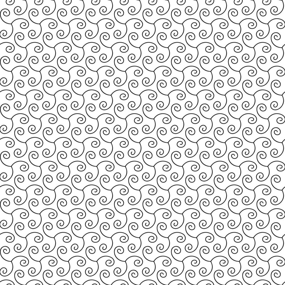 black white seamless scrolled abstract vector patterns