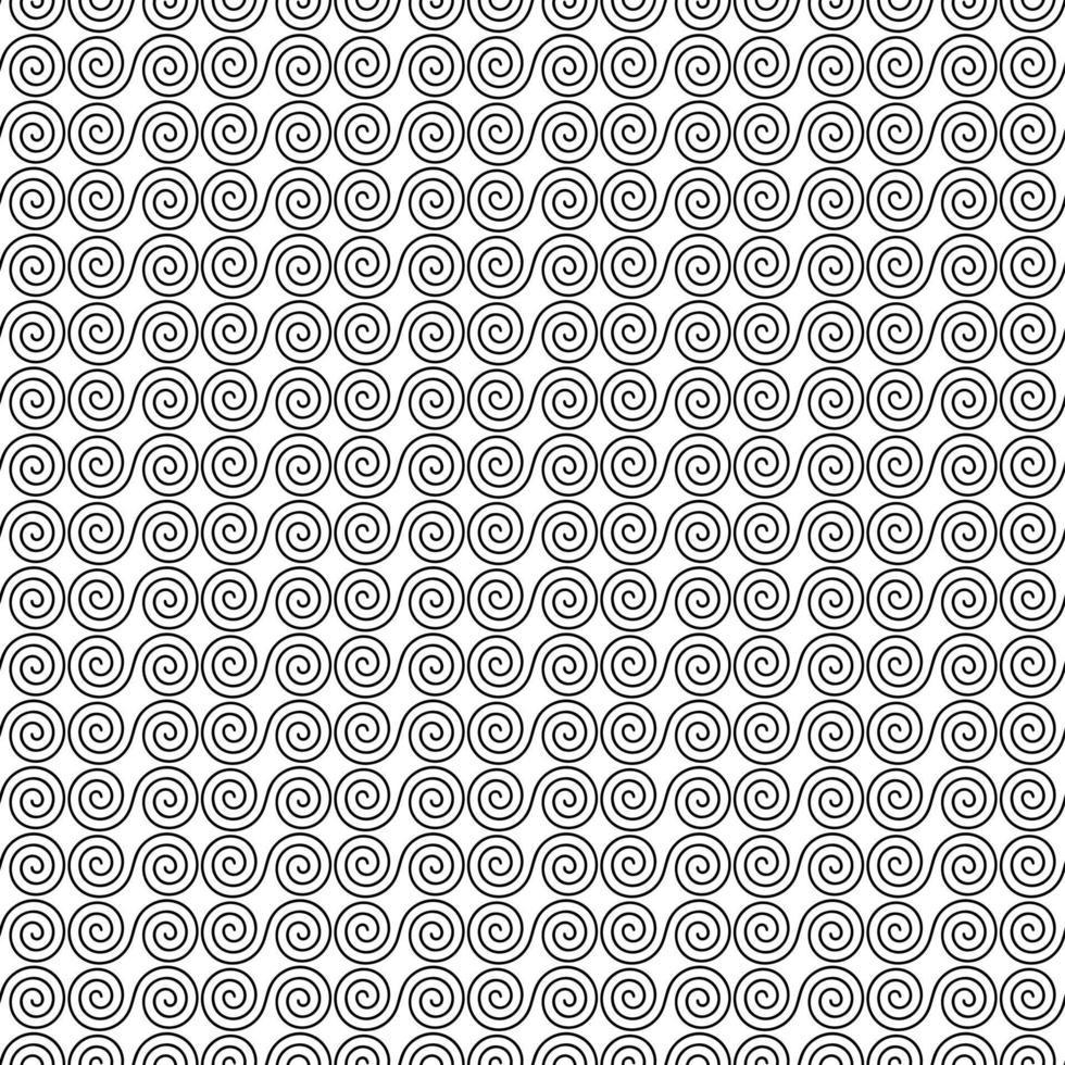 black white seamless scroll design vector pattern